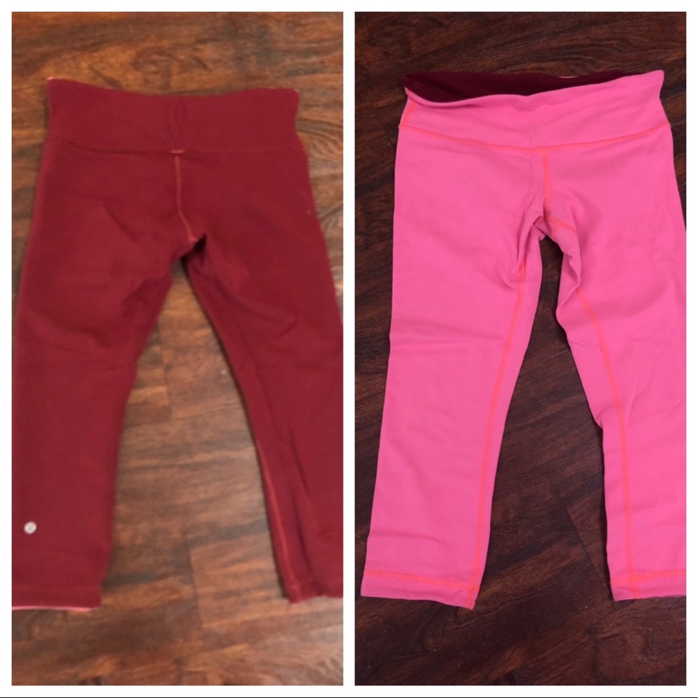Lululemon size 8 workout pants reversible